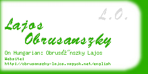 lajos obrusanszky business card